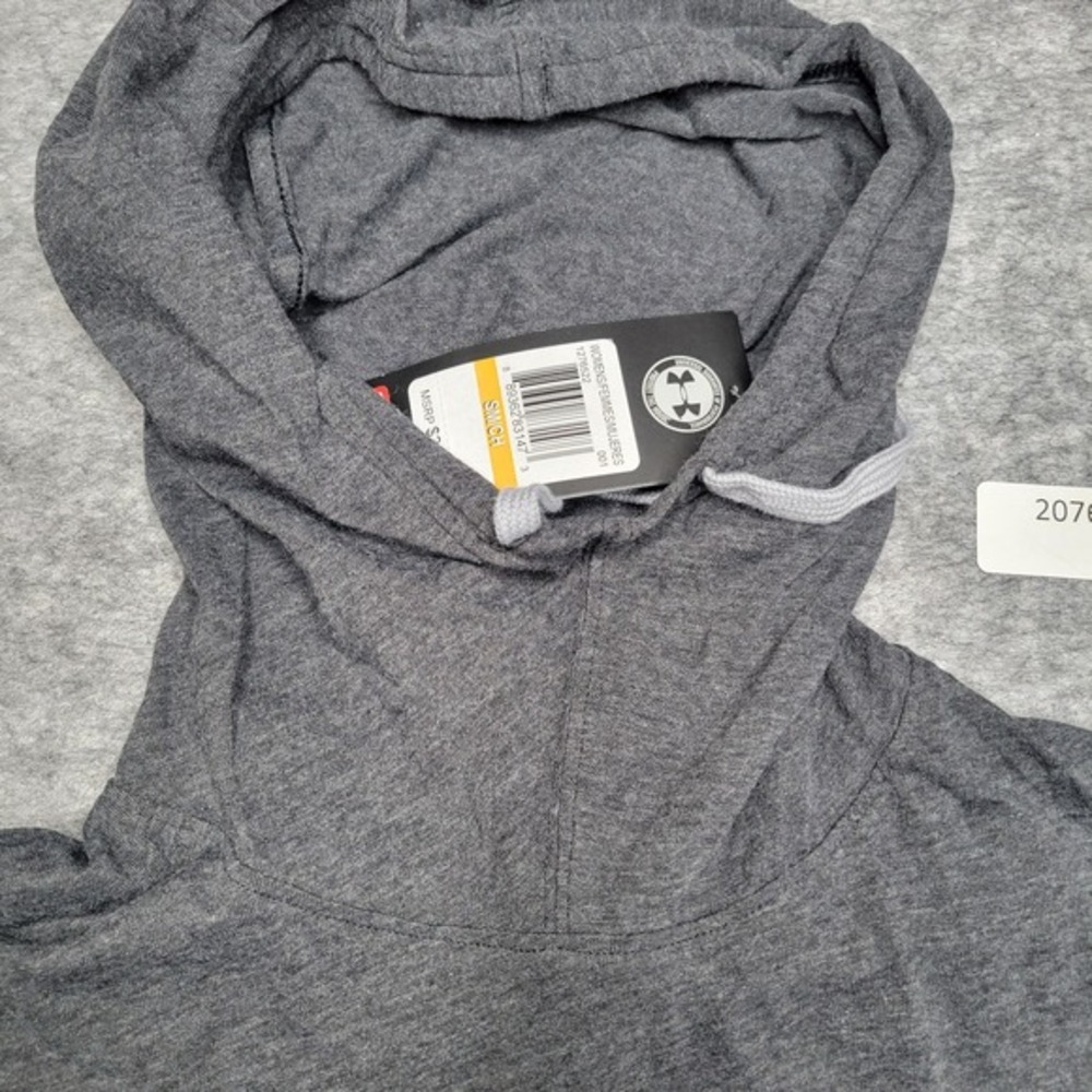 New Under Armour Women Hoodie Small Grey‎ Pockets Pullover Loose Heatgear Thin - Picture 5 of 11